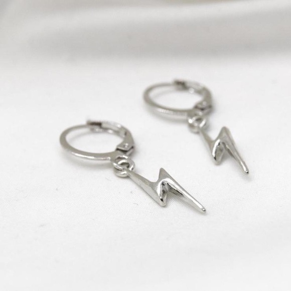 Small Lightning Bolt Earrings - Picture 2 of 4